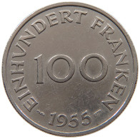 SAARLAND 100 FRANKEN 1955  #a045 1133 - 100 Franchi