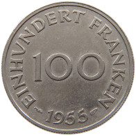 SAARLAND 100 FRANKEN 1955  #a043 0309 - 100 Franchi