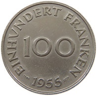 SAARLAND 100 FRANKEN 1955  #a015 0691 - 100 Francos