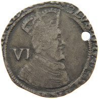 SCOTLAND 6 SHILLIGNS 1625 CHARLES I. 1625-1649 6 SHILLIGNS 1625 VERY RARE CUTTED #t006 0161 - Schots