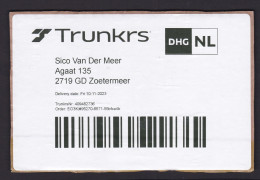 Netherlands: Parcel Fragment (cut-out), 2023, Label Trunkrs DHG Private Courier Service (minor Creases) - Briefe U. Dokumente