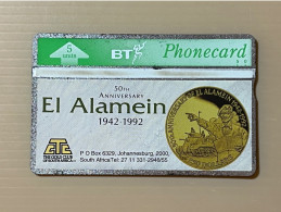 Mint UK United Kingdom - British Telecom Phonecard - BT 5 Units El Alamein £250 Coin On Card - Set Of 1 Mint Card - Collections