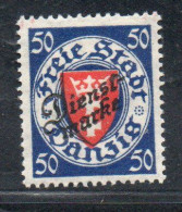 GERMANY REICH POLAND OCCUPATION ALLEMAGNE 1924 1925 DANZIG DANZICA DANTZIG OFFICIAL STAMPS 50pf MLH - Service