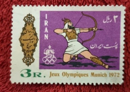 IRAN Tir A L'arc. J.O Munich 1972.  Yvert N°1441 Neuf Sans Charnière - Bogenschiessen