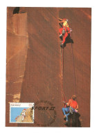 Australien 1990  Mi.Nr. 1185 ,  Rock-Climking - SPORT -  Maximum Card - First Day 17 January 1990 - Maximumkarten (MC)