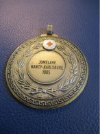 CROIX ROUGE FRANCAISE/ Jumelage NANCY-KARLSRUHE 1985/ Grande Médaille Bronze Brossé/1985                   MED482 - Croix-Rouge