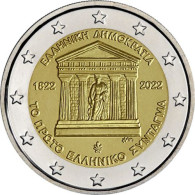 2 EURO GRECIA   2022  COMMEMORATIVO COSTITUZIONE    FIOR DI CONIO   FROM ROLLS - Greece