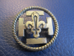 Petit Insigne De Béret / SCOUTISME / Croix Scoute Avec Fleur De Lys Et Glaive / CANADA ? / Fin XXéme    IB63 - Scouting