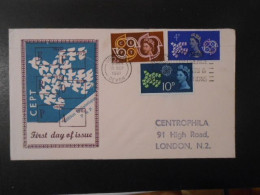 GRANDE-BRETAGNE YT FDC 362/364 EUROPA 1961 - 1961