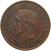 FRANCE 10 CENTIMES 1854 BB Napoleon III. (1852-1870) #a075 0051 - 10 Centimes