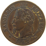 FRANCE 2 CENTIMES 1862 K Napoleon III. (1852-1870) GOLD PLATED #a013 0587 - 2 Centimes