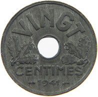 FRANCE 20 CENTIMES 1941  #t157 0229 - Other & Unclassified