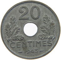 FRANCE 20 CENTIMES 1943  #s023 0085 - Andere & Zonder Classificatie
