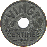 FRANCE 20 CENTIMES 1941  #c084 0809 - Other & Unclassified