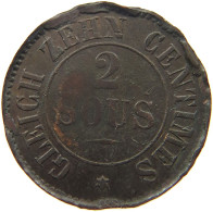 FRANCE 2 SOUS  2 SOUS FORT WANZENAU WERTH MARKE 10 CENTIMES #t130 0219 - Andere & Zonder Classificatie