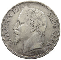 FRANCE 5 FRANCS 1868 BB Napoleon III. (1852-1870) #t005 0169 - 5 Francs