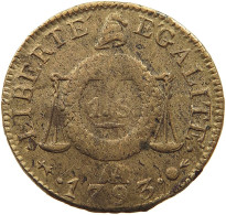 FRANCE SOL 1793 AA METZ  #t057 0035 - 1792-1804 Eerste Franse Republiek