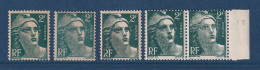 France - Variété - YT N° 713 ** - Neuf Sans Charnière - Pétouille - Couleur - 1945 à 1947 - Unused Stamps