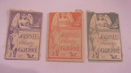 WWI 1915 LOT DE 3  Pochette Des "JOURNEES Des EPROUVES De La GUERRE" Par Illustrateur Luc-Olivier MERSON - Vignettes Militaires