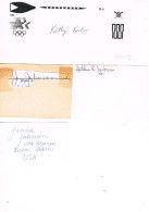 JEUX OLYMPIQUES - AUTOGRAPHES DE MEDAILLES OLYMPIQUES - CONCURRENTS DES ETATS-UNIS  - - Autógrafos