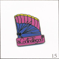 Pin's Sport - Parachutisme / Parachute Moderne “Made By Contrefaçon“. Estampillé FA7. Zamac Fin. T708-15 - Parachutisme