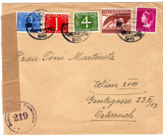 71723 - Niederlande - 1946 - 10c Wilhelmina MiF A Bf ALKMAAR -> Österreich, M Oesterr Zensur - Lettres & Documents