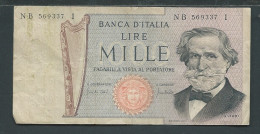 ITALIE - 1000 Lire - 1969 - NB 569337 I - état D'usage  - Laura13104 - 1.000 Lire