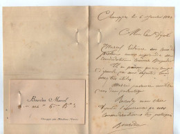 VP22.465 - MILITARIA - CHOUPPES Près MIREBEAU 18?? - CDV & Lettre De M. Marcel BOURDON Au 20 ème Rgt D'Artillerie - Documents