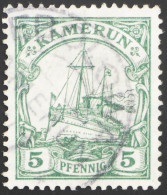 1905 Kamerun, 5 Pf Kaiseryacht Mit Besserem Stempel EBOLOWA, MiNr. 21 - Marshall Islands