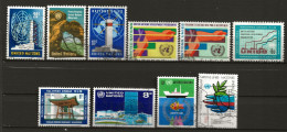 NATIONS-UNIES - NEW-YORK: Obl., N° YT 143, 155, 159, 161/2, 179, 197, 215, 247 Et 296, Ens. De 10 Tp Obl., TB - Gebraucht