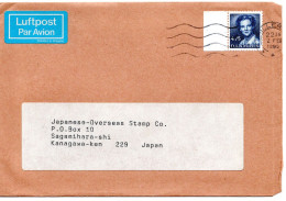 71751 - Dänemark - 1990 - 4,75Kr Margarete EF A LpBf HILLEROD -> Japan - Covers & Documents