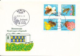 Germany DDR FDC 5-2-1990 BEES Complete Set Of 4 With Cachet Very Nice Cover - 1981-1990