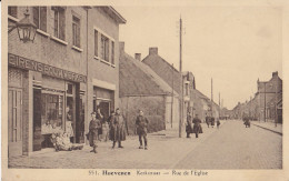 HOEVENEN STABROEK CA. 1930 KERKSTRAAT WINKEL MILITAIREN - MOOIE ANIMATIE - HOELEN KAPELLEN 551 - Stabrök