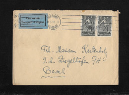 1948 Finnland  Luftpost Incoming-Brief Helsinki 16.1.48 Nach Basel - Covers & Documents