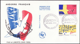 Europa CEPT 1995 Andorre Français - Andorra FDC Y&T N°457 à 458 - Michel N°477 à 478 - 1995