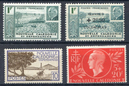 Réf 78 < NOUVELLE CALEDONIE < Yvert N° 193 + 244 + 246 + 248 < 4 Valeurs * MH * Neuf Ch - Nuovi