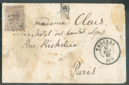 N°19 - 30c. Brun Obl. .LP. 362 Sur Enveloppe De TONGRES Le 17 Mai 1867 Vers Paris  - 21722 - 1865-1866 Perfil Izquierdo