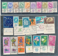 Israel 1961 Year Set Full Tabs VF WITH 1st Day POST MARKS FROM FDC's - Used Stamps (with Tabs)
