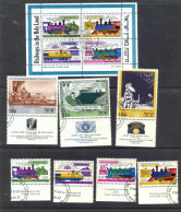 Israel 1977 Year Set Full Tabs VF USED 1st DAY POST MARK Includes S/sheet - Used Stamps (with Tabs)