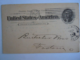 USA Jul 1894 Scott UX12 Postal Card Fruit And Veg Company Cleveland, Ohio To Burtscher Fostoria Entier Ganzsache - ...-1900