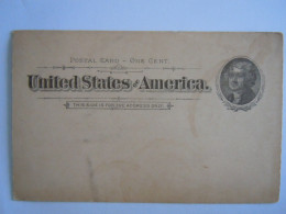 USA Scott UX12 Postal Card Entier Ganzsache Mint Little Dirty Un Peu Sale - ...-1900