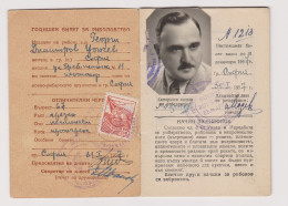 Bulgaria Bulgarie Bulgarian Hunting And Fishing Union 1957 Year Licenses W/33.20Lv. Membership Fee Stamp Revenue /66768 - Lettres & Documents