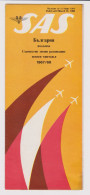 Scandinavian Airlines Carrier SAS Airlines Bulgarian Edition,  Winter 1967/68 Timetable Schedule (55066) - Wereld