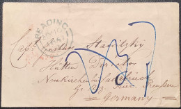 GB READING 1857(Berkshire) Unpaid Cover>Neukirchen Bei Saarbrück, Trier Preussen “England Per Aachen“(Eisen Hütten Brief - ...-1840 Vorläufer