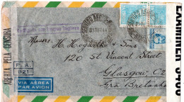 71764 - Brasilien - 1944 - 5.000Reis MiF A LpBf BELEM -> Grossbritannien, M Brasil & Brit Zensuren - Covers & Documents