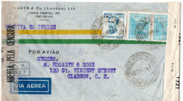 71766 - Brasilien - 1944 - 5.000Reis MiF A LpBf ... -> Grossbritannien, M Brasil & Brit Zensuren - Cartas & Documentos
