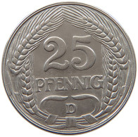 KAISERREICH 25 PFENNIG 1909 D  #a015 0791 - 25 Pfennig