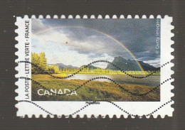 FRANCE 2023 DECALAGE SUR TIMBRE ADH YT 2231 CANADA ISSU CARNET ENTRE CIEL ET TERRE - Used Stamps