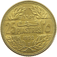 LEBANON 25 PIASTRES 1952  #c033 0123 - Líbano