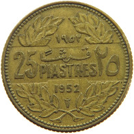 LEBANON 25 PIASTRES 1952  #a081 0105 - Libanon